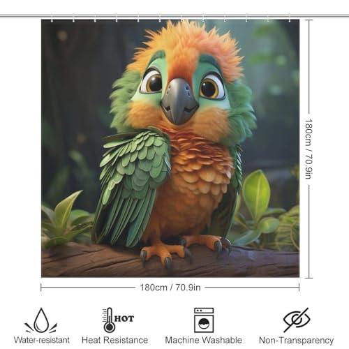 Rideau de douche oiseau de qualité supérieure en tissu polyester