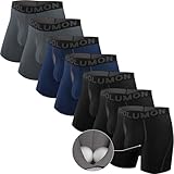 IGOLUMON Boxer Hombre 7 Piezas Calzones de Hombres con Pouch Soporte Total 3D Bambú Rayón Ropa Interior Transpirable...