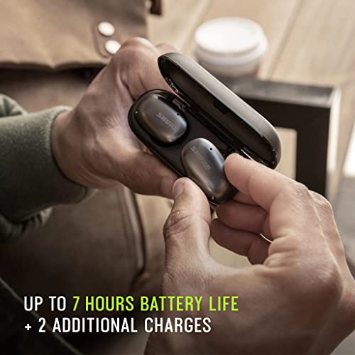 Shure Aonic Free True Wireless Earbuds, Sound Isolating Wireless Bluetooth Earphones, 21-Hr Battery Life, Studio-Quality Sound, Clear Call, Durable Quality, Lightweight, Fingertip Control - Graphite #TOP5