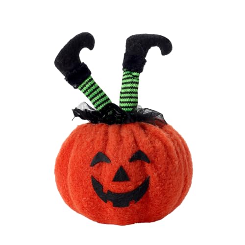 KAHDGSS Halloween Créatif Drôle Sorcières Jambe Citrouille en Peluche Figurine Ornement Maison Et Bureau Centres De Table Décoration Citrouille Décoration De Bureau en Peluche