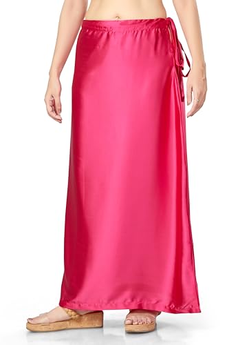 Image of Madhu Fashion Women's Satin Saree Petticoat Saree Underskirt