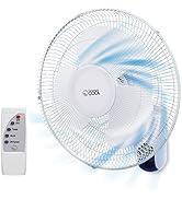 Commercial Cool 16 inch Wall Fan with Remote, White (CCFWR16W)