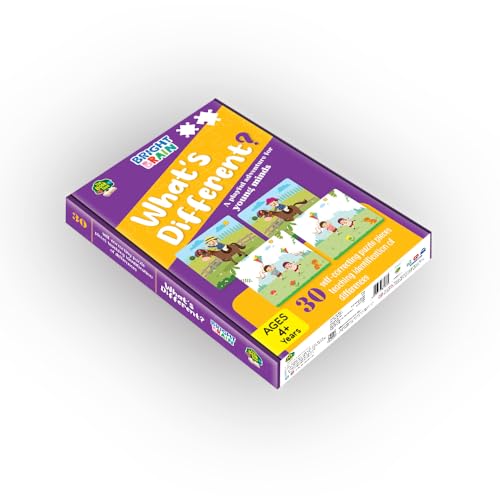 Image of Bright Brain Match The Difference Puzzle - 30 Self-Correcting Sets for Preschoolers | Visual Matching Game for Kids Age 4+ | Fun Learning Toy by Majestic Book Club