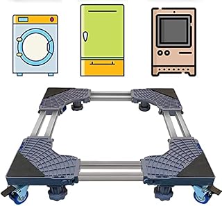 CHITSVENE Washing machine base, adjustable and movable chassis, suitable for machines, refrigerators other electrical appliances, easy to assemble, load-bearing up 300 kg