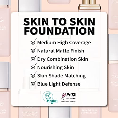 Oulac Clean Foundation Makeup, Water-Resistant Long-Lasting, Perfectly Color-Matching For A Healthy Natural Matte Finish, Vegan & Free From Cruelty Gluten Oil Etc. (01) Porcelain 30 Ml #TOP5