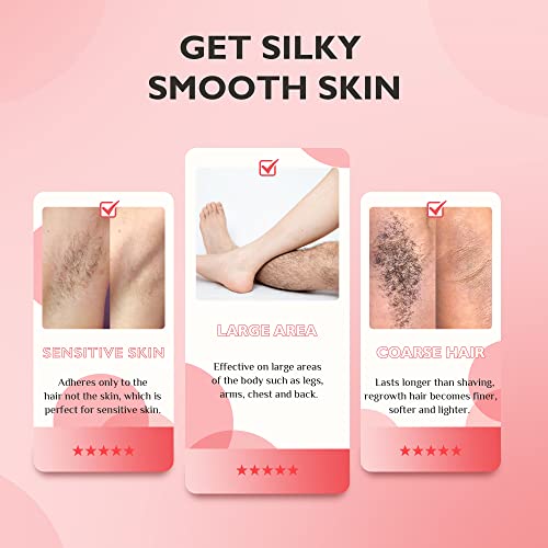 Waxing Kit For Coarse Hair Removal, Hypoallergenic Hard Wax Warmer Kit For Sensitive Skin, Brazilian Waxing, Eyebrows, Arms, Underarms, Back, Legs #TOP1