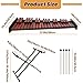 SOCROTO 37 Notes Glockenspiel 37-Key Wooden Xylophone Professional Marimba Glockenspiel Xylophone with Adjustable Height Stand Xylophones Instrument Kit with Mallets & Bag