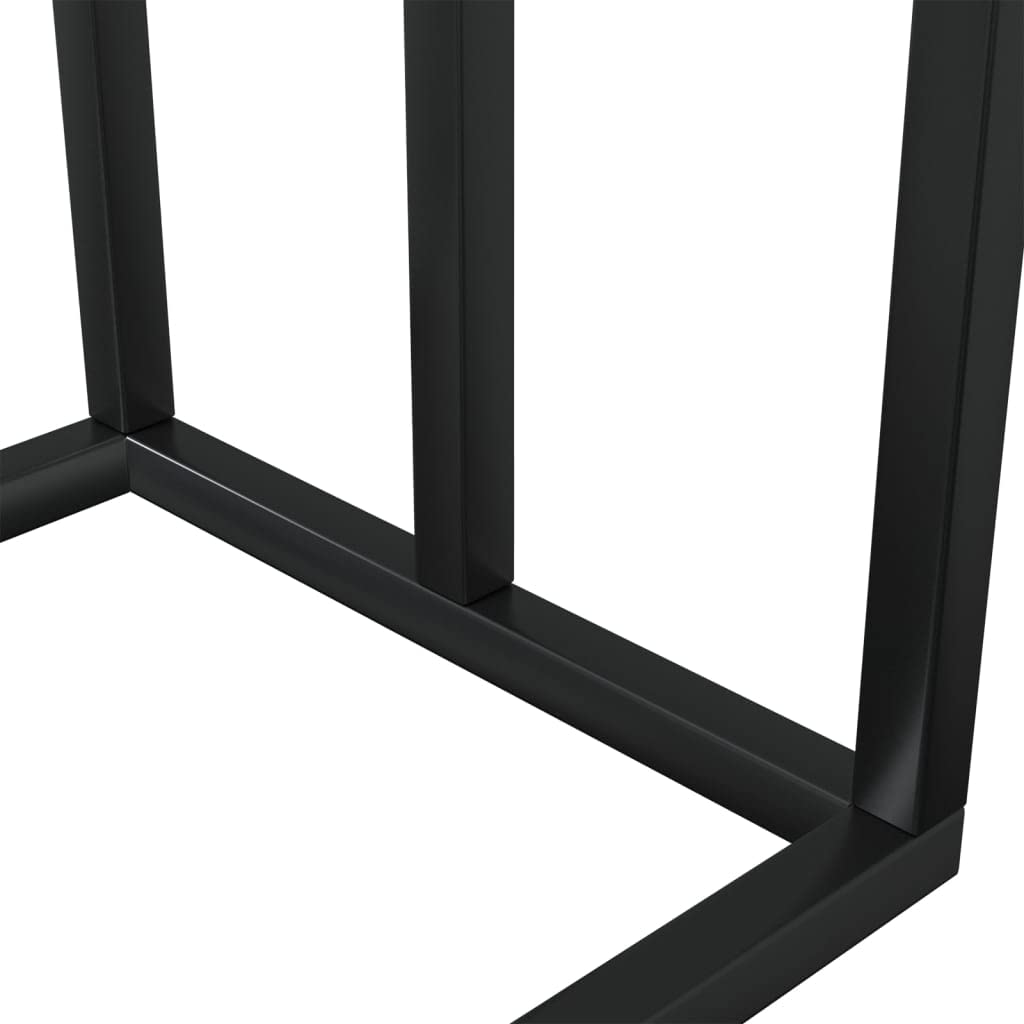 Home & Garden Avec Porte-serviettes autoportant Noir 48x24x79 cm Fer