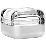 Iittala 110966 Vitriini Schatulle, 60 x 60 mm, hellgrau/Aluminium-klar