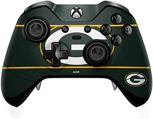 Skinit Decal Gaming Skin Compatible with Xbox One Elite Controller - Officially Licensed NFL Green Bay Packers Zone Block Design