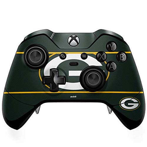 Skinit Decal Gaming Skin Compatible with Xbox One Elite Controller - Officially Licensed NFL Green Bay Packers Zone Block Design