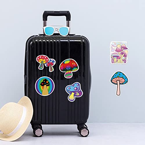 Roadoor 50Pcs Mushroom Stickers For Water Bottles, Pvc Waterproof Vinyl Decals Self-Adhesive Aesthetic Stickers Pack For Laptop Skateboard Backpack Scooter Sets 2.17"-3.35" #TOP4