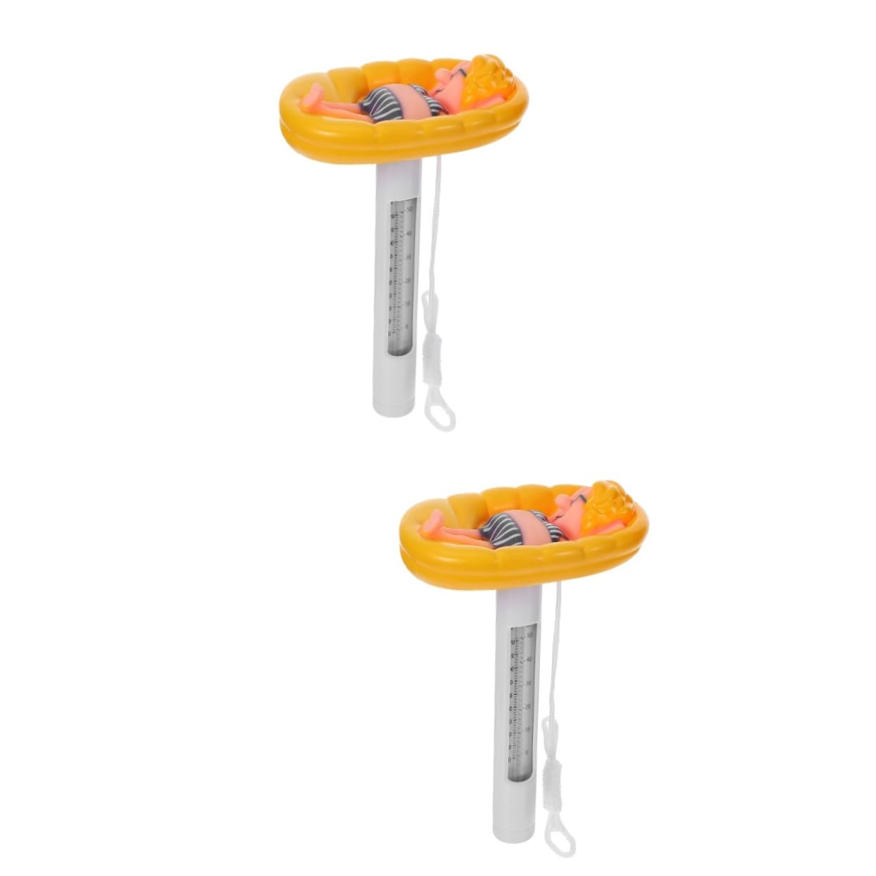 BESPORTBLE 2pcs Water Thermometer Floating Pool Thermometer Digital Bath Rope Shatter-Resistant Accurate Fahrenheit Celsius Readings