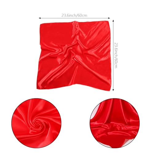 2PCS Satin Scarf 23.6 Inches Head Ribbon Scarf Square Neck Hair Vintage scarfs for Retro Women Girls2