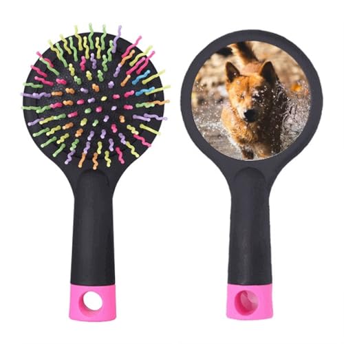 Brosse démêlante animal chien japonais anti-casse avec base coussin d'air