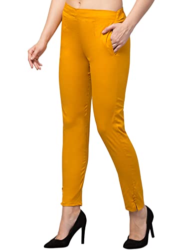 Image of Qute Women's Regular Fit Cotton Blend Casual Trousers (Pack of 1)