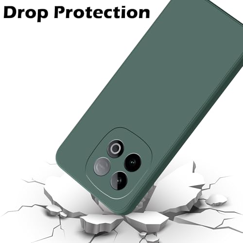Image of amazon basics Back Cover for iQOO Neo 10 5G | Ultra Slim Soft Rubberised Case | Matte Silicone Flexible Mobile Case | Camera Protection - Green