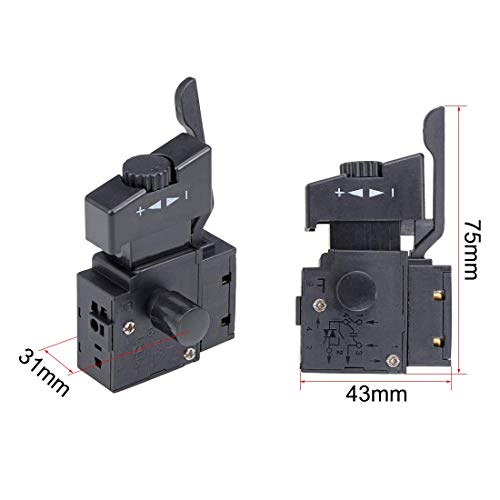 DealMux Trigger Switch FA2-6/IBEK Electric Drill Hammer 250V-4A Tool Power Speed Control Push Button Switch - Image 3