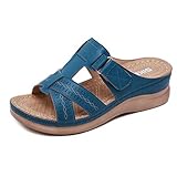 sandalias doradas planas romanas ❤️ 【CÓMODO Y TRANSPIRABLE】 Nuestras suelas de goma son ultra resistentes al desgaste, antideslizantes, resistentes y a prueba de golpes. Más cómodo y transpirable. Suela de goma antideslizante, más segura al caminar o correr. Ligero y suave para usar todo el día.