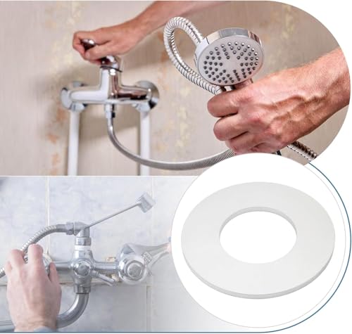 O-Ringe, duschschlauch dichtung, 12 Stück Flachdichtung Weiß Silikon O-Ring Dichtscheiben für Balgschläuche, für Rohr, Wasserhahn, Sprüher(Größe : 1/2)