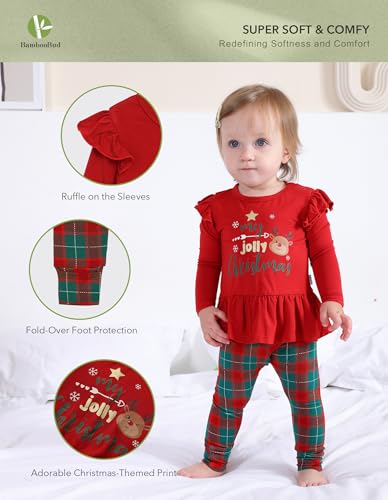 Image of Toddler Girl Pajama Set Infant Girls Long Sleeve Tops Leggings Clothes Sets 2 Piece Outfits 6M-6Y