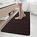 Buganda Memory Foam Soft Bath Mats - Non Slip Absorbent Bathroom Rugs Extra Large Size Runner Long Mat for Kitchen Bathroom Floors 24"x70", Coffee