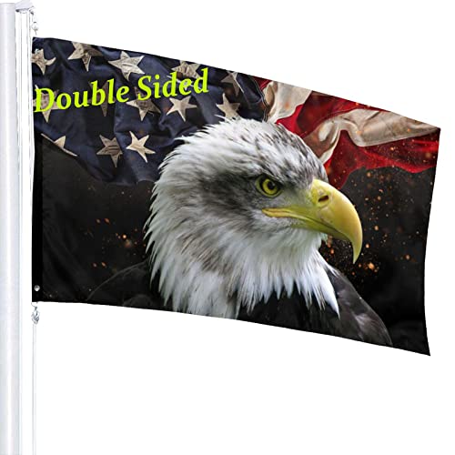 Dgfhk American Eagle Flag 3X5 Double Sided Freedom Flag Usa Memorial Day 4Th July Independence Day 9/11 Flag Durable Fade 3X5 Ft #TOP1