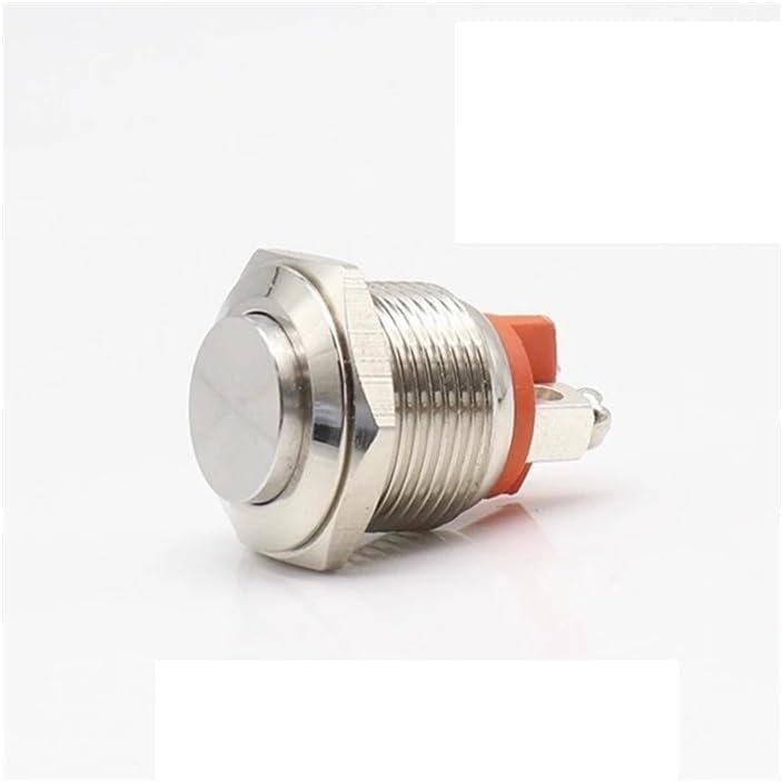 5pcs 16mm 1NC Momentary Reset Metal Push Button Switch IP65 High Head Screw Foot Doorbell