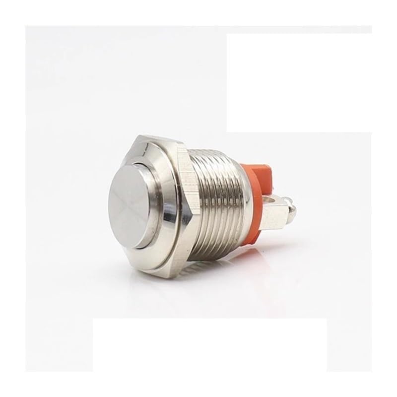 5pcs 16mm 1NC Momentary Reset Metal Push Button Switch IP65 High Head Screw Foot Doorbell