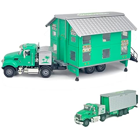 Ailejia Toy Holiday Camper RV Motorhome VanToys DIE-CAST Truck Model Manual Deformation RV for Kid/Motor Home Toy (Green) Cover