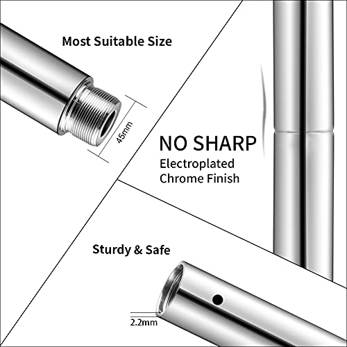 PRIORMAN Dance Pole Set Premium Height Adjustable 7.38-8.85ft Portable 45mm Diameter 360°Spinning Dancing Pole for Home,200KGS Capacity,Drill-Free Installation with Floor-to-Ceiling Stability(Silver)