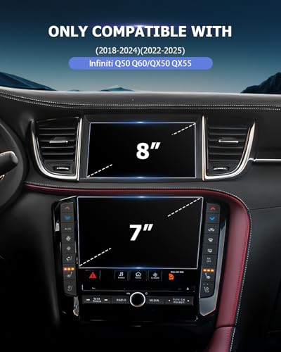 Film protecteur d'écran Infiniti Q50 Q60 anti-rayures tactile LUWU 9H 2 pièces - 7