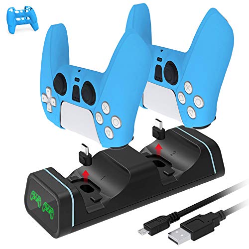 Universal Controller Ladestation für Playstation 5 PS5 / Xbox/Switch Pro,Games Charger mit 2 Type-C Ladeanschlüssen LED Anzeige Konsole