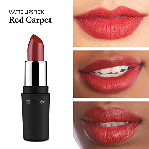 Mented Cosmetics Red Matte Lipstick - Red Carpet Deep Red, Long Lasting Lipstick - Waterproof, Dark Red Lip Stain - Red Lipstick - Smudge Proof Matte Red Lipstick For 24 Hour Stay - Dark Lip Color #TOP1