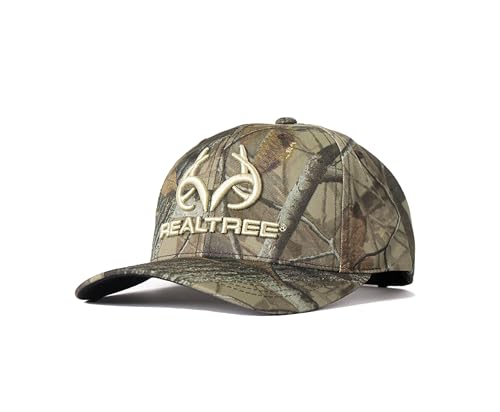 Realtree Mens Camo Mesh Back Hat with 3D Embroidered Antler Logo - Premium 6 Panel Cap for Hunting Fishing Hiking and Outdoors