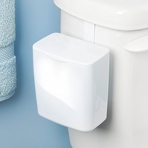 iDesign Una BPAFree Plastic Bathroom Storage Bin 4.9" x 4.88" x 6.9", White