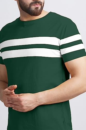 Image of AUSK T-Shirt for Mens Double Stripes on Chest