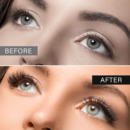 No Glue Magnetic Lashes – 4 Pairs Reusable False Eyelash Kit with Applicator, Ultra-Lightweight & Natural 3D Volume, Easy to Apply