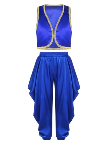 Vêtement arabe prince bleu avec pantalon sarouel oriental indien fête