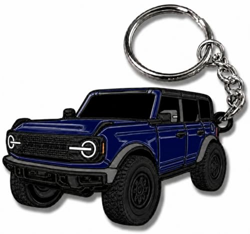 Image of Bronco Keychain Accessories 4 door key chain Fob Cover Cool Mods compatible with Ford Bronco 2022 2023 2024