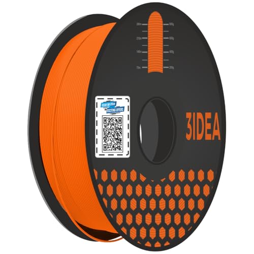 Image of 3Idea Premium PLA+ Orange 3D Printer Filament 1.75mm Dimensional Accuracy + /- 0.03mm Net Weight- 1 KG
