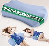 Lumbar Support Pillow for Sleeping – Memory Foam Lower Back Pillow for Bed for Back Pain Relief - Ergonomic Support for Side&Back Sleepers-Bed Rest Pillow for Car, Sofa with Breathable Washable Cover