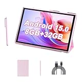 10 Inch Tablet With Case Stylus, Android 15 Tablets 8GB RAM 32GB ROM Support下1024GB Expand, Tableta 2MP+ 8MP Camera WiFi-6 10.1 IN Tablet, IPS 10' HD Display 6000mAh Long Battery Life Tabletas.