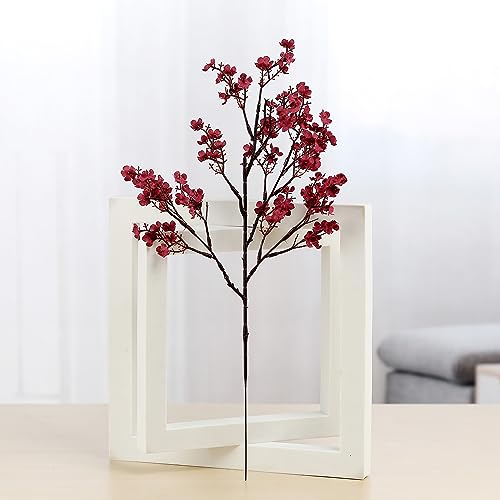 JAKY-Global Babys Breath Silk Artificial Flowers Bulk 12pcs for Fall Decor Fake Flower Bouquet Bulk for Home Kitchen Indoor Bouquet Floral Arrangement Table Centerpieces Party Decor(Dark Red 12pcs) - Image 4