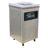 TECHTONGDA Chamber Vacuum Sealing Machine Packaging Sealer Stainless Steel for Food Saving Single Chamber DZ500 Sealing Length 20inch