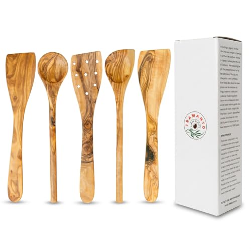 Tramanto Olive Wood Utensil Set