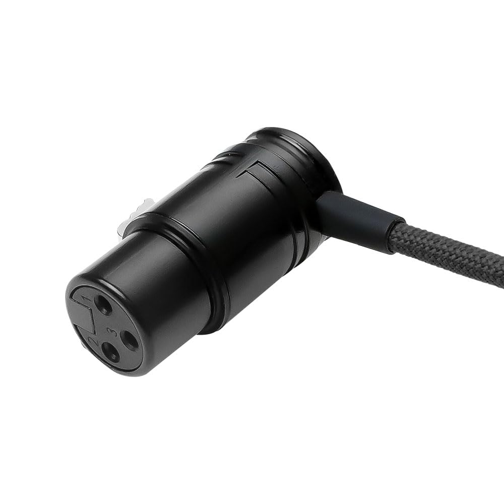 Alvin's Cables Câble spiralé XLR à 3 broches mâle vers femelle ultra flexible renforcé en aramide pour appareils photo Sony, Canon, Blackmagic Pro et audio studio (noir)