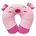 Xmiral Kissen Nackenpolster für Kinder Niedlich Gebärmutterhalskissen für Reisen Spielzeug Tier Geschenk 27x27x7cm(D)