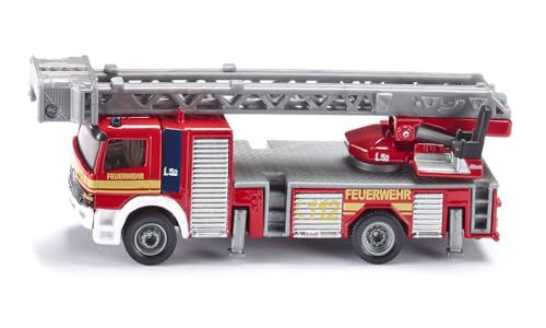 siku 1841 Camión de bomberos con escalera giratoria, Escalera móvil, 1:87, Metal/Plástico, Rojo
