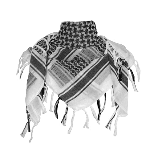 Image of Explore Land Cotton Shemagh Keffiyeh Tactical Desert Scarf Neck Head Wrap with Tassel for Men Women